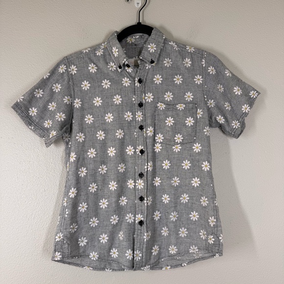 Wildfang x Publish Cleo Daisy Cotton Shirt Short Sleeve Button Up Size XS - Picture 1 of 7